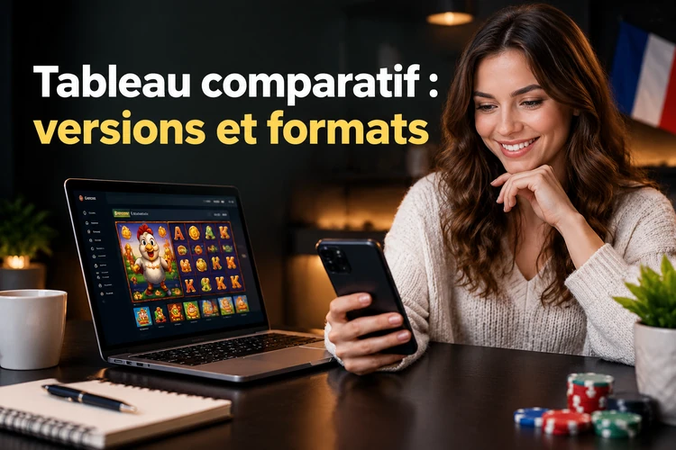 Tableau comparatif : versions et formats