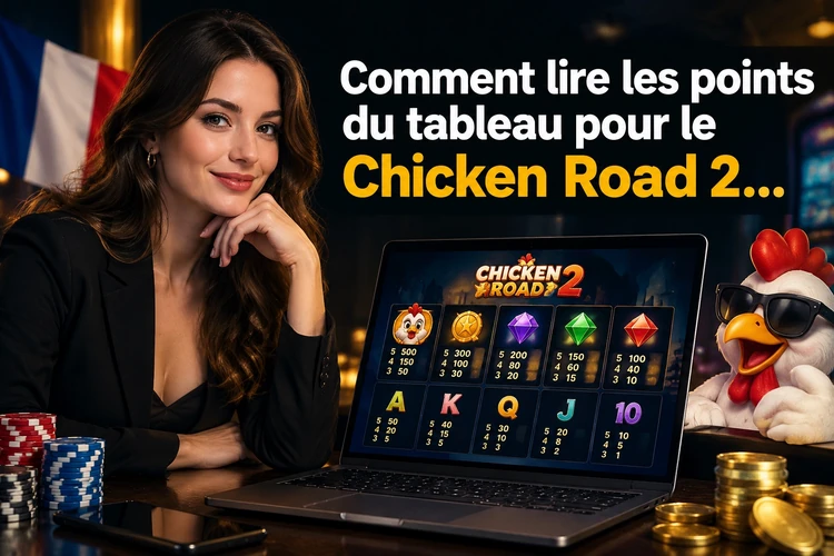 Comment lire les points du tableau pour le Chicken Road 2 jeu